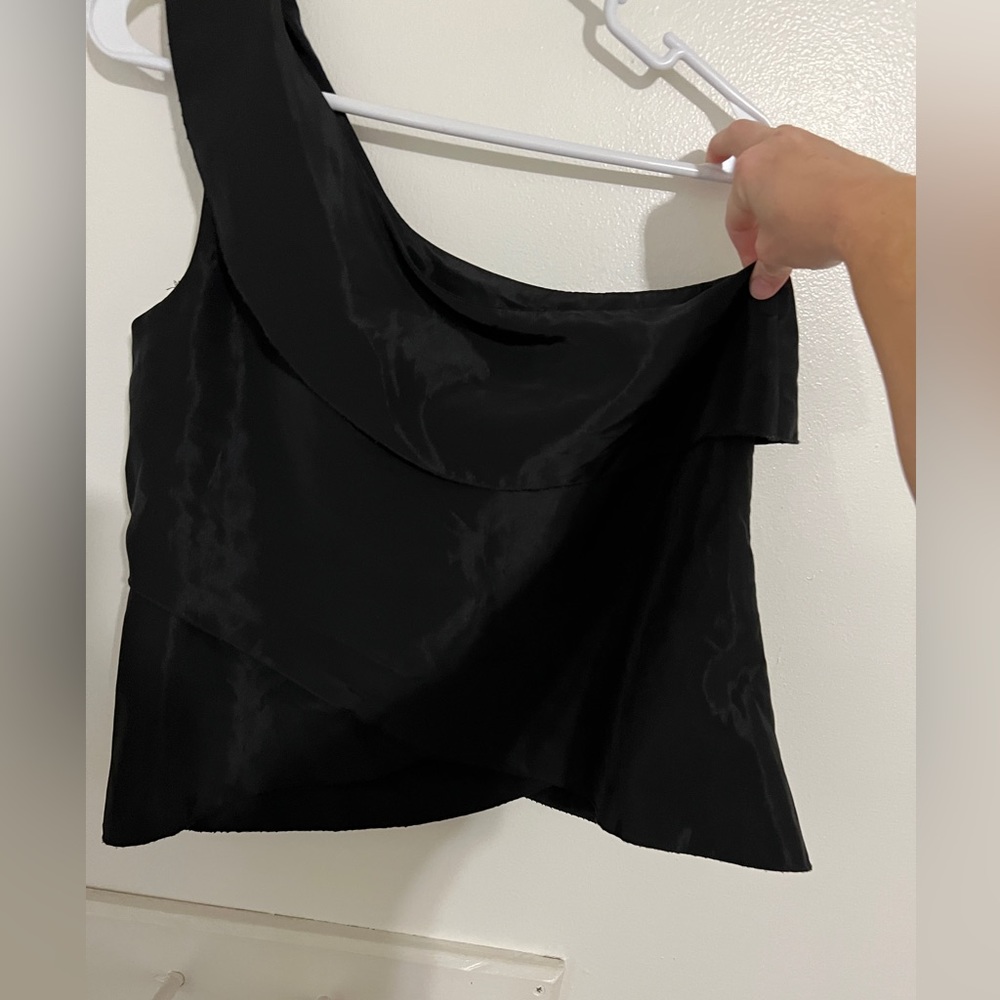 Zara black one shoulder top
